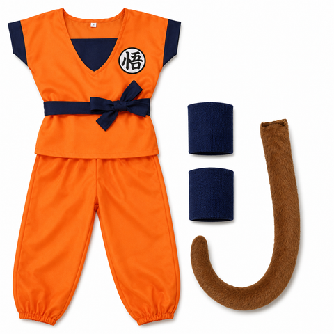Dragon Ball - Goku Kids Cosplay Costume Full Set with Tail