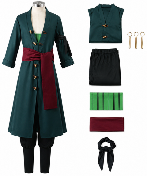 One Piece - Roronoa Zoro Cosplay Costume Full Set