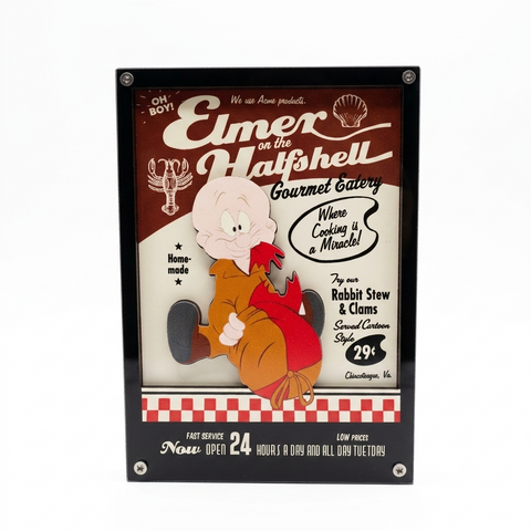 Official Warner Bros. World Abu Dhabi - Elmer Fudd 3D Wooden Fridge Magnet