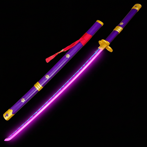 Zoro Enma Katana Sword Violet LED Wood Sword