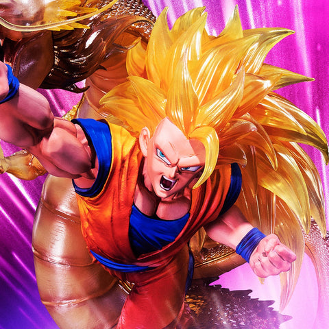 Goku Super Saiyan 3 with Golden Dragon Action Figure - Dragon Ball