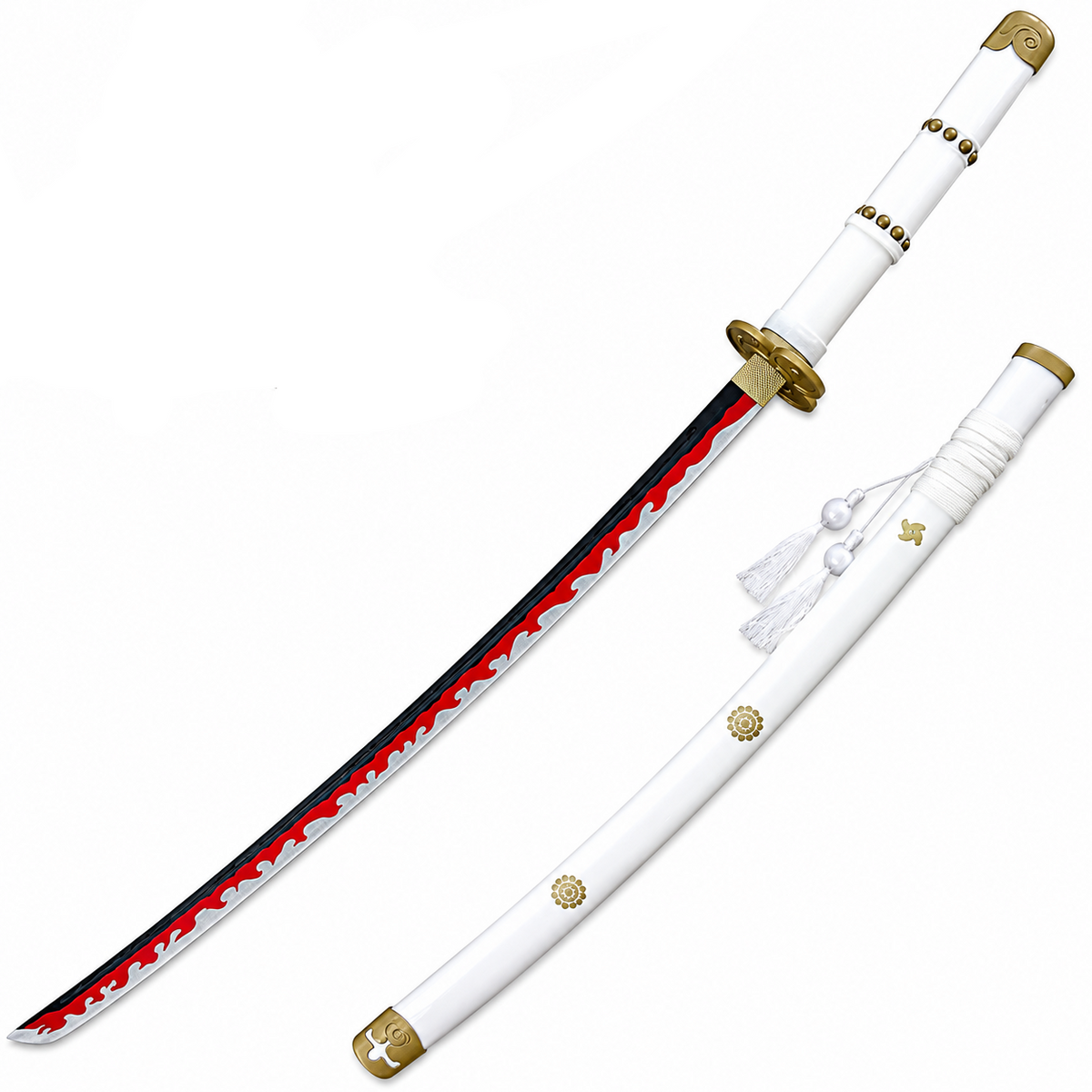 One Piece - Roronoa Zoro - Enma White (Steel) Katana Sword V2