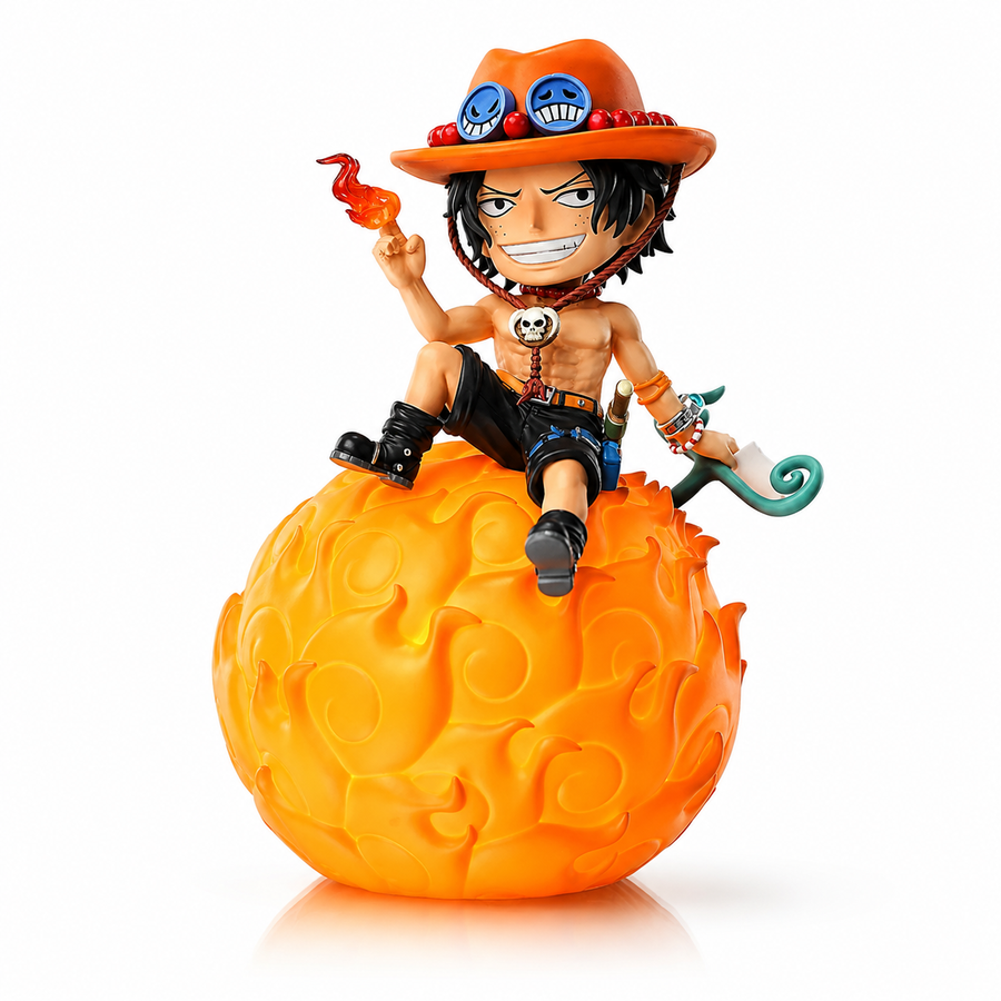 Happy Life One Piece Devil Fruit Series Portgas·D· Ace Voice-Controlled Night Light PVC Figure