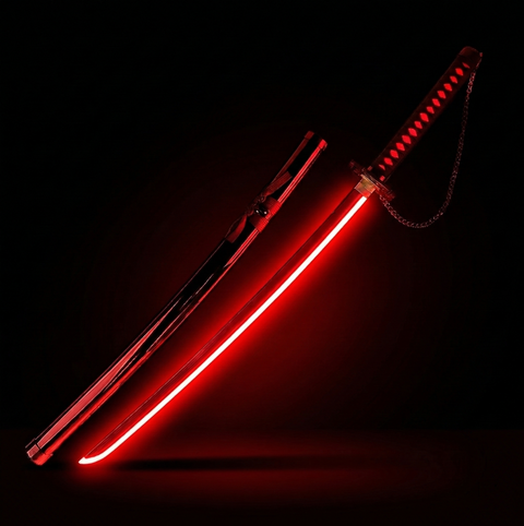 Bleach Cosplay - Ichigo Kurosaki Flash Red LED Light Sword