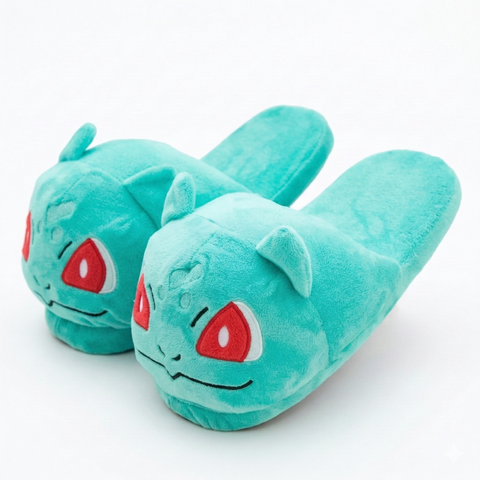 Pokemon Bulbasaur Plush Slippers Cosplay