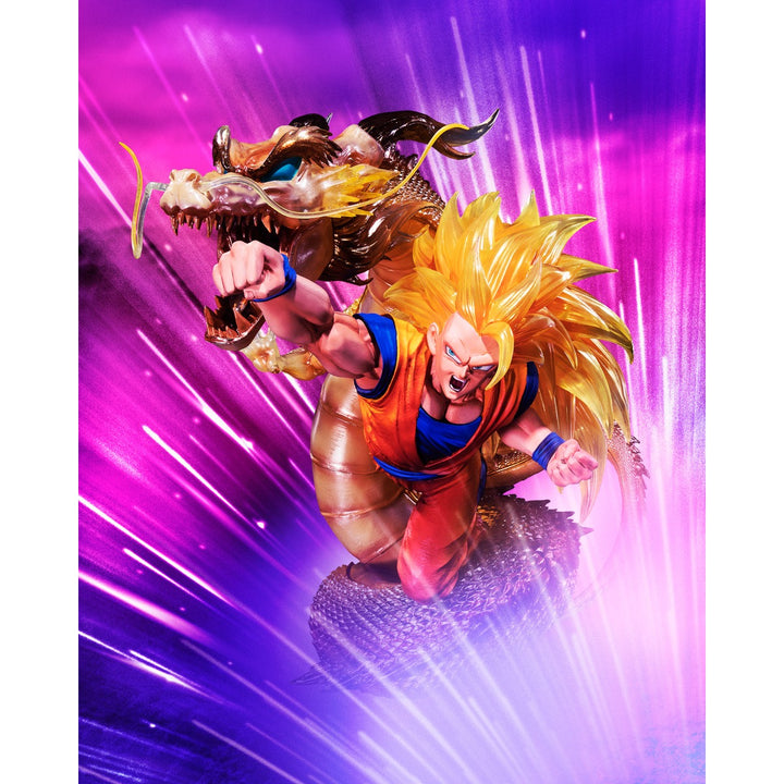 GOKU SUPER SAIYAN 3 WITH GOLDEN DRAGON ACTION FIGURE - DRAGON BALL ...