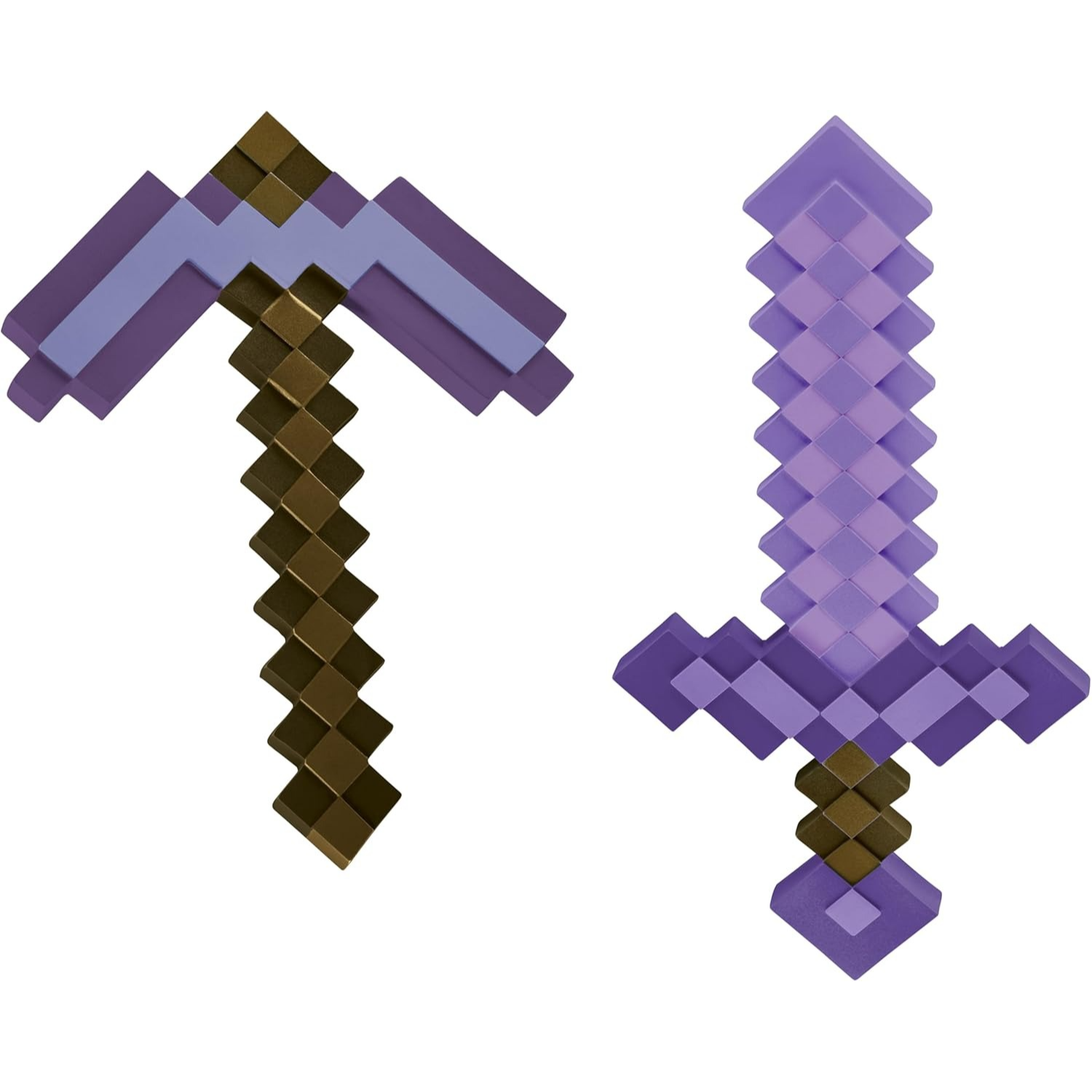 Minecraft - (2in1) Mattel Minecraft Enchanted Iron Sword & Pickaxe wit ...