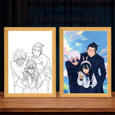 Jujutsu Kaisen Gojo, Geto Riko Photo Frame LED Light