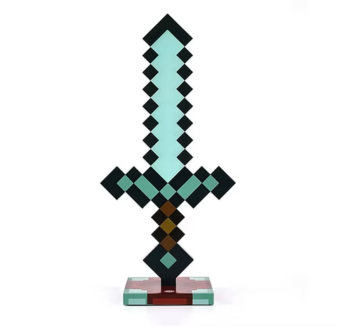 Minecraft - Redstone Light Up Torch Diamond Sword Desktop Bedside Lamp